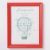 Фоторамка пластик L-5 15х21 см, красный, с небьющимся стеклом