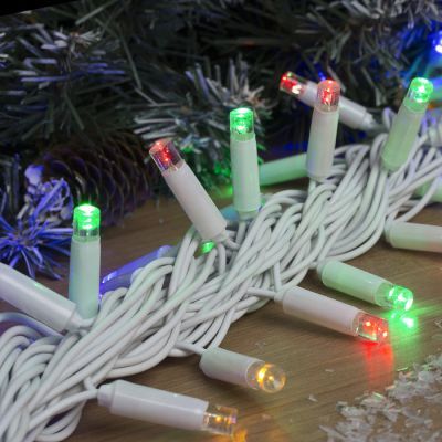 Гирлянда «Нить» 10 м, IP65, УМС, белая нить, 100 LED, свечение мульти, 220 В