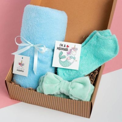 Набор подарочный I'm a mermaid вид 2, плед и аксессуары