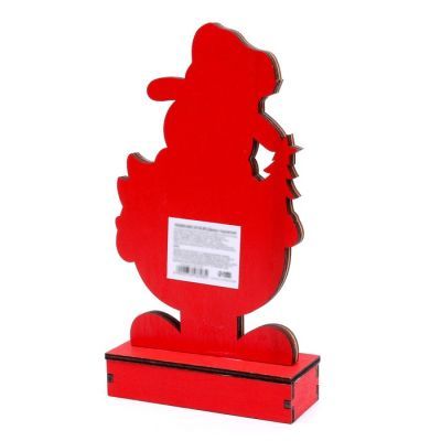 Новогодний декор с подсветкой «Весёлый снеговик» 13 × 5 × 24 см