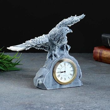 Часы "Орел на скале" 14,5см