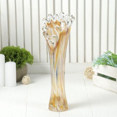 Ваза "Коралл" h 280 мм. (в стеклокрошку) Ж/О/К