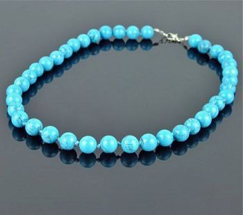 Бусы прес.Бирюза "Классика №12" арт.ПБР-1(12)-45-1у