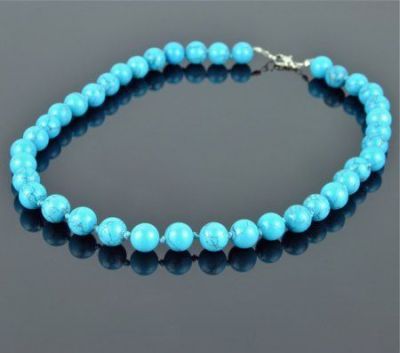 Бусы прес.Бирюза "Классика №12" арт.ПБР-1(12)-45-1у