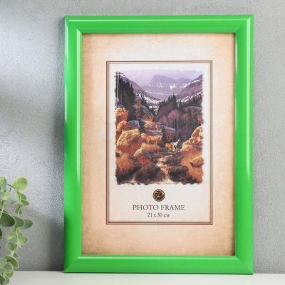 Фоторамка пластик "Гамма" 21х30 см лайм