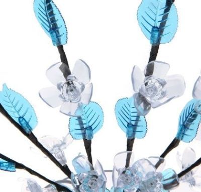 Светодиодная ваза плетенная (60х16 см. белый)