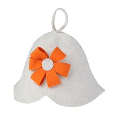 Шапка для бани и сауны "Цветок" МИКС