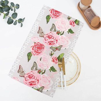 Полотенце вафельное "Фон" 35х60 см, лён, 160 гр/м, хл,