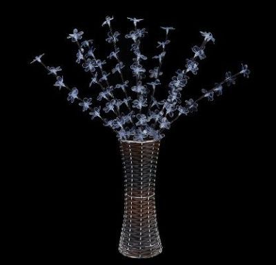 Светодиодная ваза "Цветок сакуры" (80 × 16 см. белый)