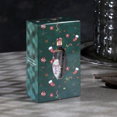 Светодиодная фигура «Снеговик» 7.5 × 14 × 4.2 см, пластик, батарейки AG13х3, свечение тёплое белое