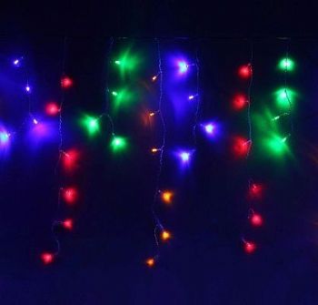 Гирлянда уличная "Бахрома" (Ш:3 м, В:0,6 м, нить силикон, мульти)