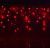 Гирлянда уличная "Бахрома" (Ш:3 м, В:0,6 м, нить белая, красный)