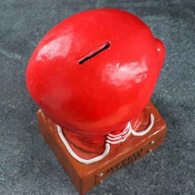 Копилка "Боксерская перчатка" красное золото 24см