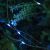 Гирлянда «Нить» 20 м роса, IP44, серебристая нить, 200 LED, свечение синее, 2 режима, солнечная батарея