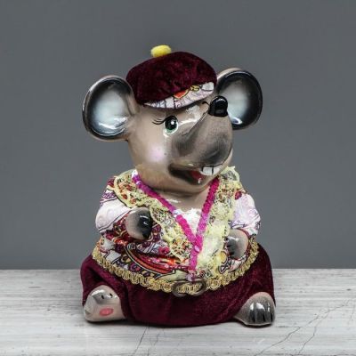 Копилка-декор "Мышонок-толстопуз", 21 см, микс