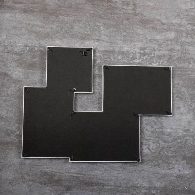 Фоторамка пластик на 4 фото 10х10, 10х15 см "Простая" белая 29х37,5 см