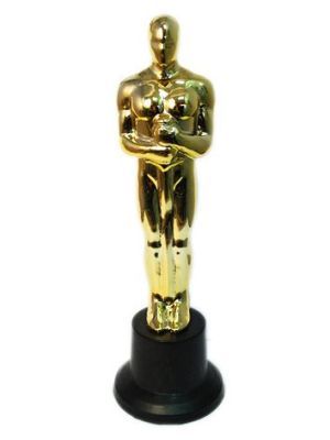 Статуэтка "Оскар" (аналог премии) блестящий №1 (h-26 см) керамика