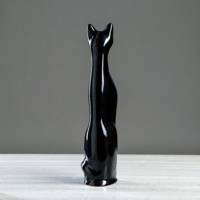Копилка "Кот", глазурь, чёрная, 48 см