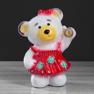 Копилка "Медведица в платье", глянец, разноцветная, 31 см, микс