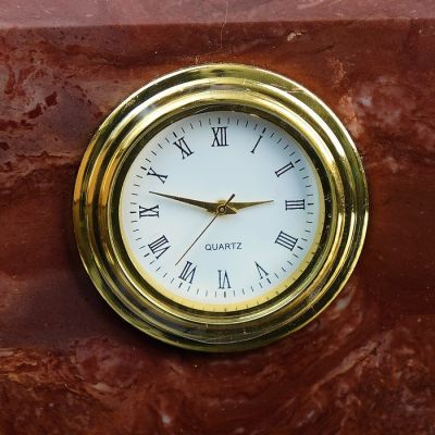 Набор настольный "Элит с часами", с 2 стаканами, лемезит, доломит