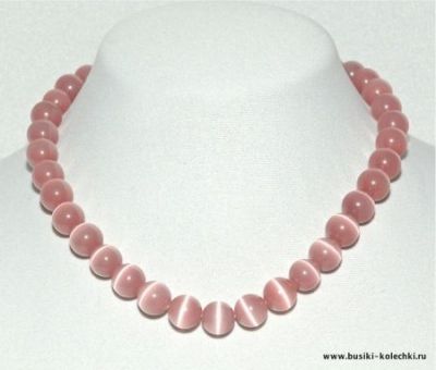 Бусы Кошачий Глаз "Цветоморфозы" арт. НКГ-1(12)-45-3.