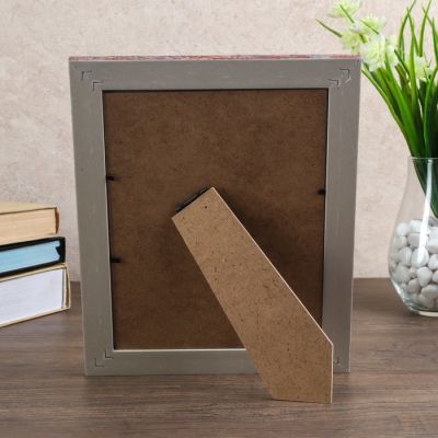 Фоторамка пластик 15х20 см "Шарль" кремовые кирпичики с розовым 24х19 см