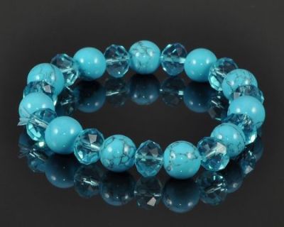 Браслет прес.Бирюза, хрусталь "Тутси" арт. бП806-16