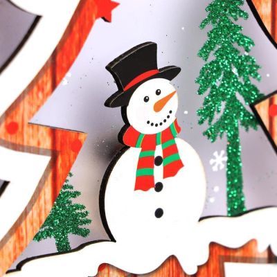 Световой декор на подвеске «Ёлка» 15×18 см