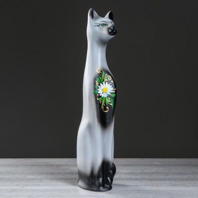 Копилка "Кот", серо-золотая, 49 см