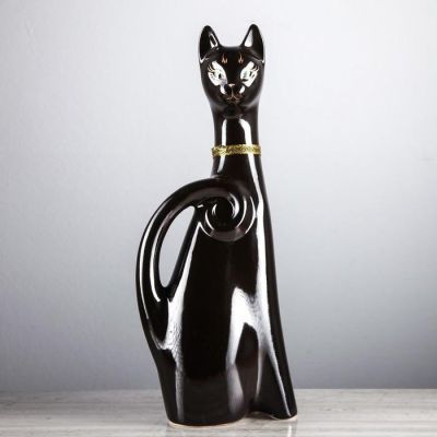 Копилка "Василиса", покрытие глазурь, чёрная, 47 см