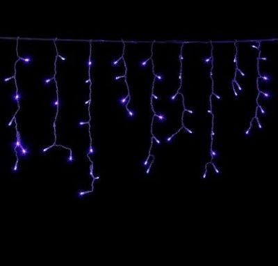 Гирлянда уличная "Бахрома" (Ш:3 м, В:0,6 м, нить силикон,фиолет)