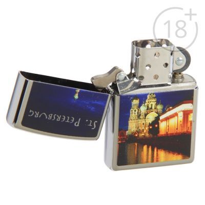 Зажигалка ZIPPO 250 ST PETERSBURG CHURCH с покрытием High Polish Chrome