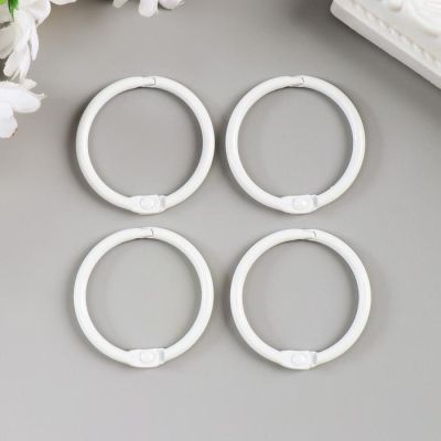 Кольца для альбома "Рукоделие" KDA-030/2, 0,3 см, 4 шт, белый