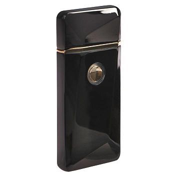 Зажигалка электронная, USB, спираль, чёрная с выпуклым рисунком, 7.5х12 см