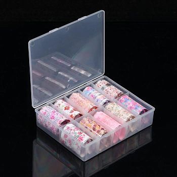 Набор переводной фольги для дизайна ногтей «FLOWERS», 4 × 40 см, 10 шт