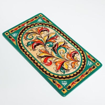 Доска разделочная «Прямоугольная», 18×0,8×31 см, ракульская роспись