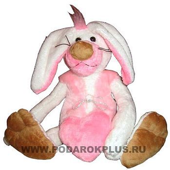 Заяц  Шуршунчик в жилетке (высота 35 см)