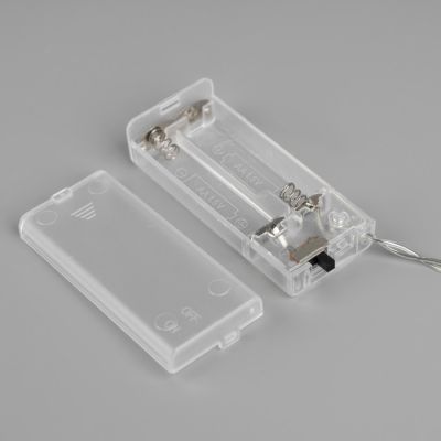 Гирлянда «Нить» 2 м с насадками «Серый фонарик», IP20, прозрачная нить, 10 LED, свечение тёплое белое, AAх2