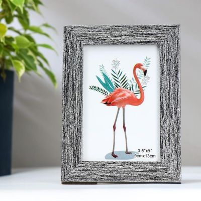 Фоторамка пластик 9х13 см "Серо-чёрная древесина" 15,2х11,2х0,9 см