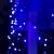Гирлянда «Бахрома» 3 × 0.6 м, IP44, УМС, тёмная нить, 160 LED, свечение синее, мерцание белым, 220 В