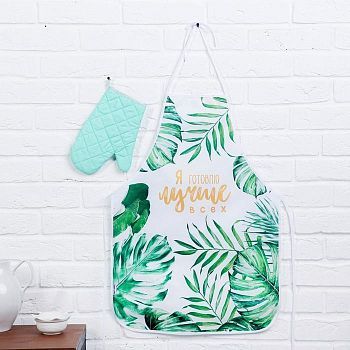 Набор Queen of tropics (кухонный фартук и прихватка)