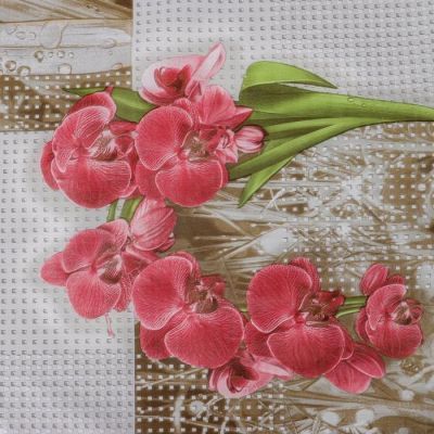 Клеёнка столовая на нетканой основе, ширина 137 см, толщина 0,08 мм, рулон 20 м