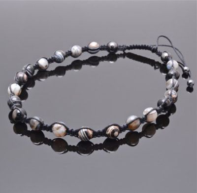 Бусы Агат, Гематит "Шамбала" арт.П3289