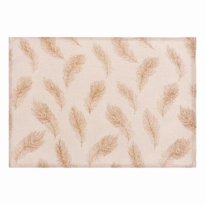 Салфетка "Перья" золото 30*45см,100% п/э