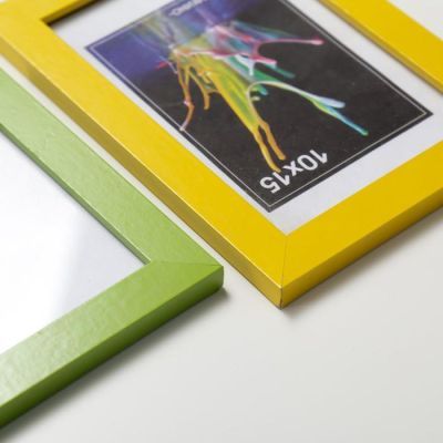 Набор фоторамок 10х10, 10х15 см (зелёно-жёлтая) 7 шт