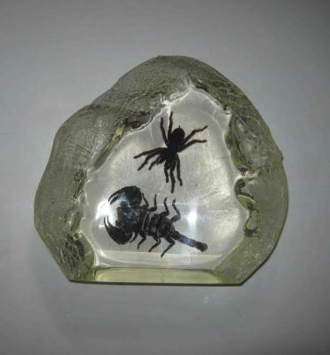 Панно с пауком и скопионом (стекло) 20см