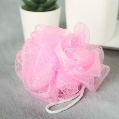 Набор: массажёр антицеллюлитный, резинки (2 шт.) и губка для тела «Волшебный», фиолетовый, 15 х 10,5 см