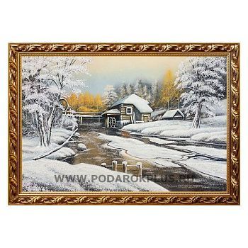 Картина "Водяная мельница" багет №116 (40х60 см)