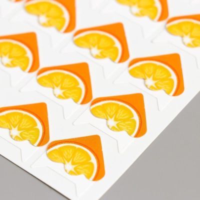 Набор уголков с кармашком для фотографий 24 уголка "Дольки фруктов" МИКС 12,7х9,5 см