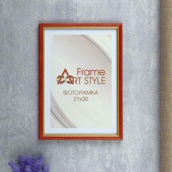 Фоторамка сосна формат А4 с15 21х30 см (001 красный 3)